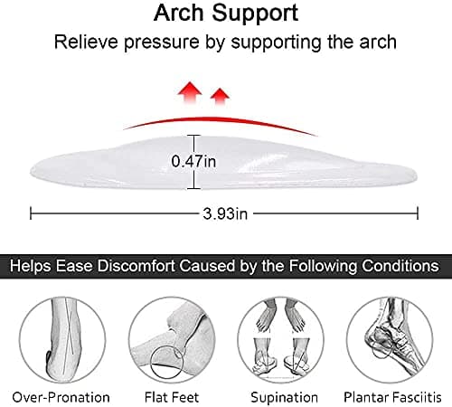 Dr. Foot's Arch Support Shoe Inserts for Flat Feet and Plantar Fasciitis Pain Relief
