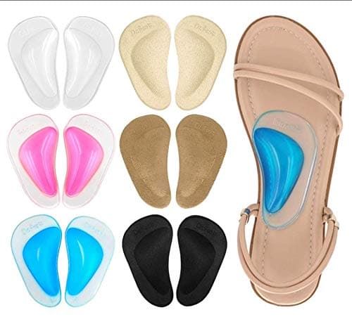 Dr. Foot's Arch Support Shoe Inserts for Flat Feet and Plantar Fasciitis Pain Relief — 6 Colors - 6 Pairs
