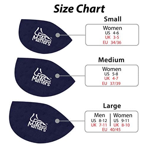 FOOTMATTERS Large Arch Support Cushions - 2 Pairs