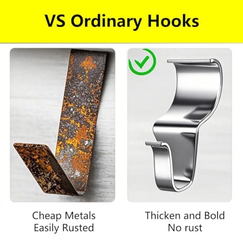 Heavy Duty Stainless Steel Vinyl Siding Hooks for Outdoor Decor (10 Pack)