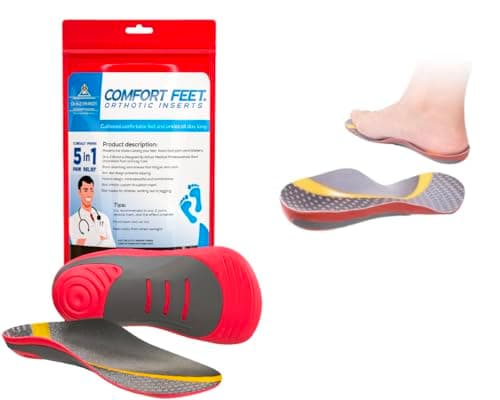 Orthotic Feet Insoles for Plantar Fasciitis, Flat Feet, High Arch, Foot Pain Relief