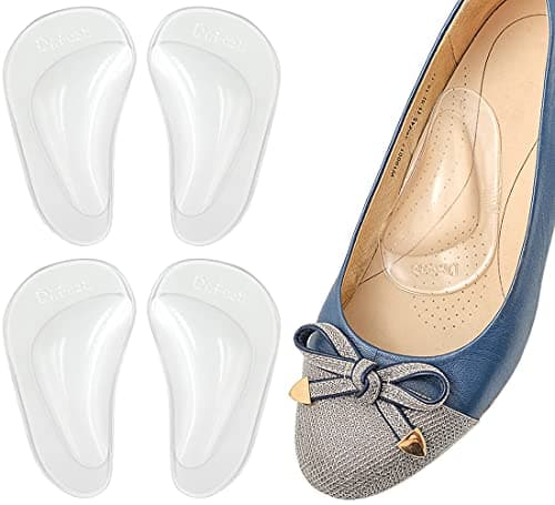 Dr. Foot's Arch Support Shoe Inserts for Flat Feet and Plantar Fasciitis Pain Relief — Clear - 2 Pairs