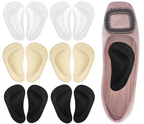 Dr. Foot's Arch Support Shoe Inserts for Flat Feet and Plantar Fasciitis Pain Relief — 3 Colors - 6 Pairs
