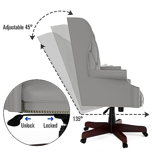 Ergonomic Executive Office Chair - Grey