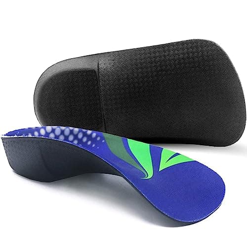 Plantar Fasciitis Insoles, 3/4 Arch Support for Flat Feet, Over-Pronation, Heel Pain Relief