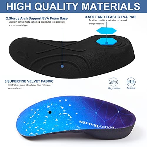 Plantar Fasciitis Insoles for Men and Women with High Arch Support