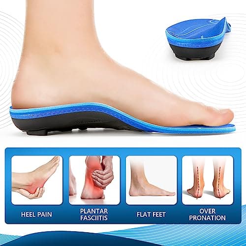 Orthotic Arch Support Shoe Insoles for Flat Feet, Feet Pain, Plantar Fasciitis for Men and Women