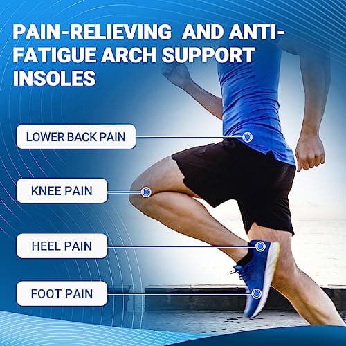 Orthotic Arch Support Shoe Insoles for Flat Feet, Feet Pain, Plantar Fasciitis for Men and Women