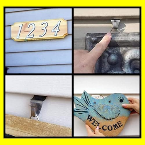 Heavy Duty Stainless Steel Vinyl Siding Hooks for Outdoor Decor (10 Pack)