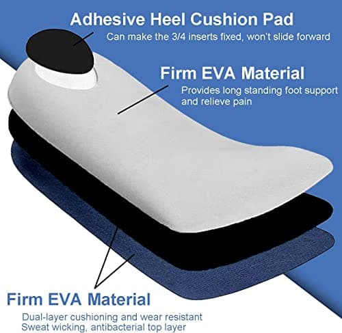 Arch Support Inserts for Plantar Fasciitis, Flat Feet & Foot Pain Relief for Men and Women