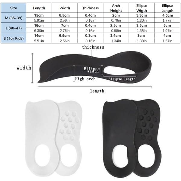 Flat Feet Support Inserts for M