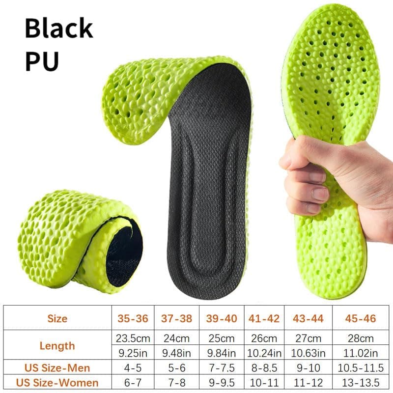 Shock-Absorbing Mugwort Deodorizing Sports Insoles (43-44)